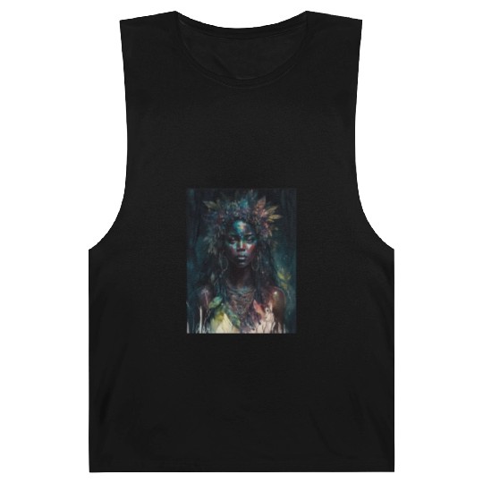Black Nature Goddess - African American, Woodland Barnard Tanks