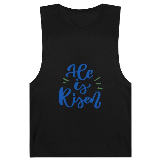 He Is Risen Religious Easter Barnard Tanks