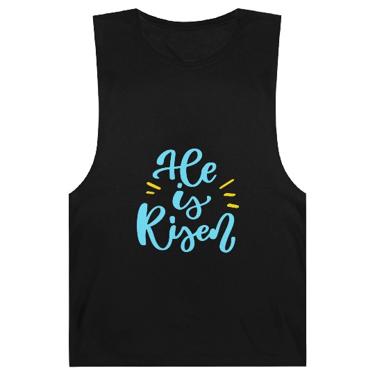 He Is Risen Religious Easter Barnard Tanks