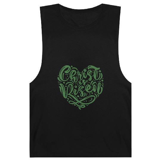 He Is Risen Christian Easter Barnard Tanks