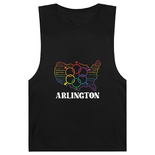 Arlington Pride Month Pride Flag LGBT Community LG Barnard Tanks