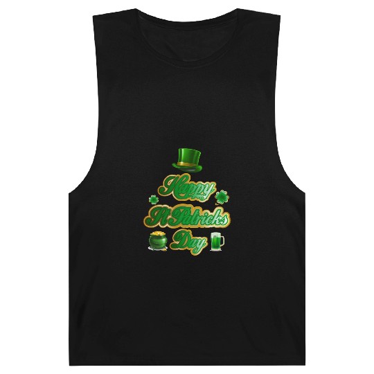 St Patricks Day Irish Shamrock Ireland Saint Barnard Tanks