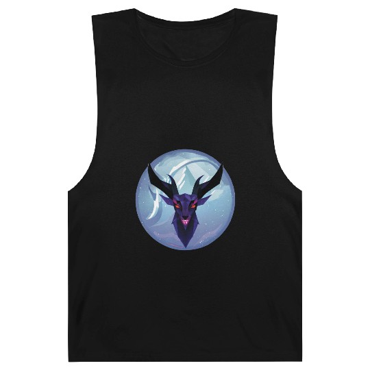 Gothic Deer Goat Red Eyes Barnard Tanks