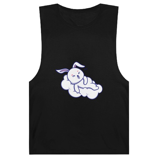Cute sleep bunny cartoon icon illustration gifts Barnard Tanks