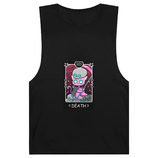 Kawaii Pastel Goth Tarot Card Death Grim Reaper Cu Barnard Tanks