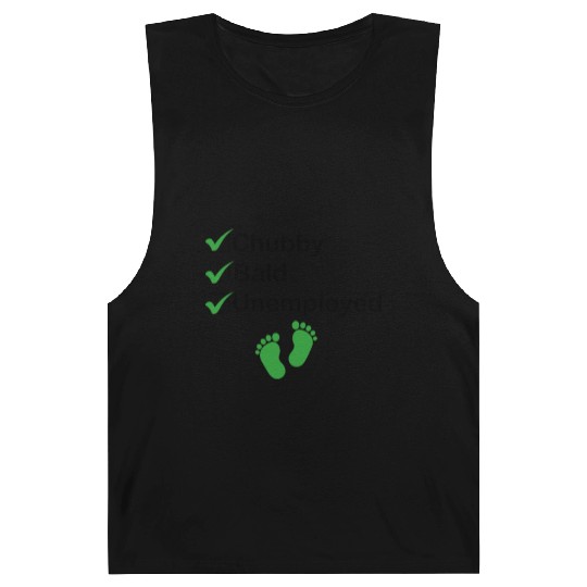 Chubby Bald Unemployed Funny Newborn Baby Barnard Tanks