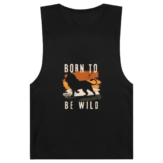 Born to be wild Lion Animal Barnard Tanks