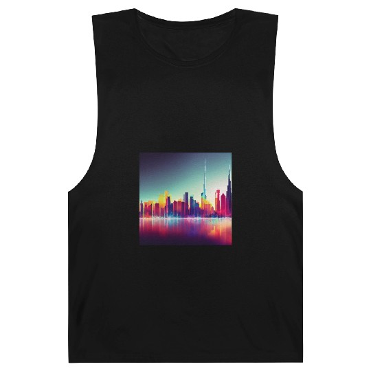 Dubai silhouette skyline abstract art Barnard Tanks
