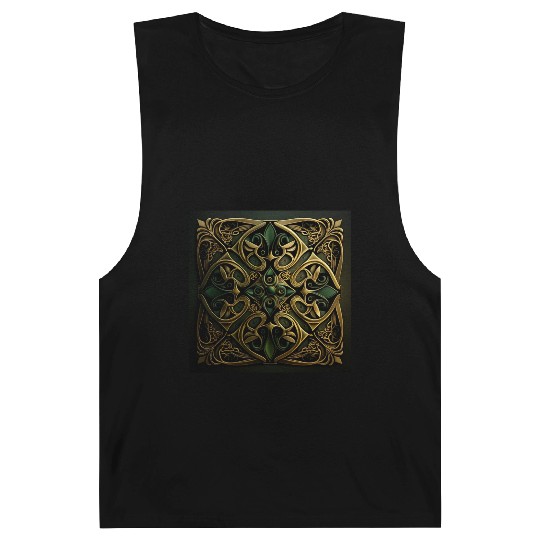 Green Bronze Ornamental Plaid Decoration Pattern Barnard Tanks
