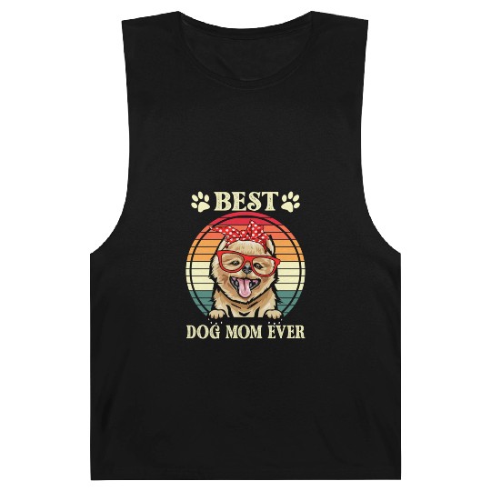 Funny Best Pomeranian Dog Mom For Dog Lover Barnard Tanks