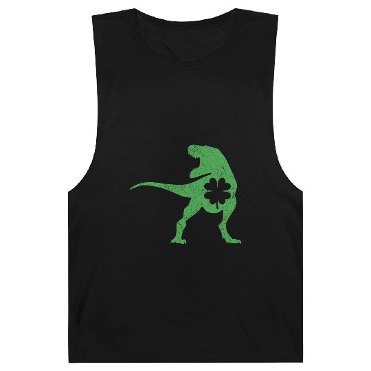 Tyrannosaurus T Rex Dinosaur St Patricks Day Irish Barnard Tanks