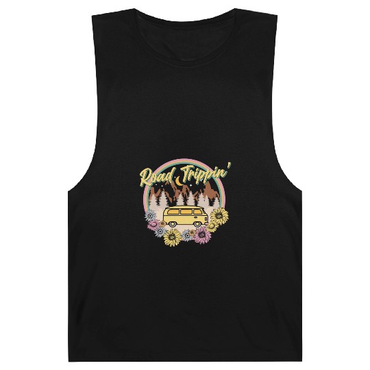Retro Groovy Road Trip Barnard Tanks with Van Flowers