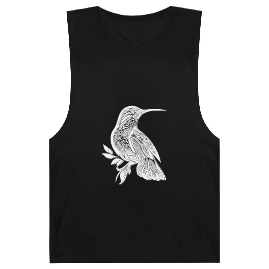Exotic Tattoo Hummingbird Tribal Style Wings Barnard Tanks