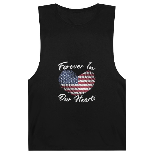 Patriotic Veteran USA Flag American Memorial Day Barnard Tanks