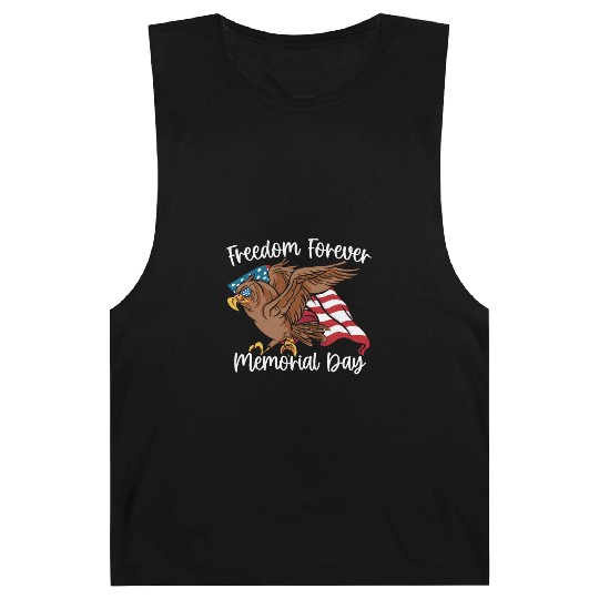 Patriotic Veteran USA Flag American Memorial Day Barnard Tanks