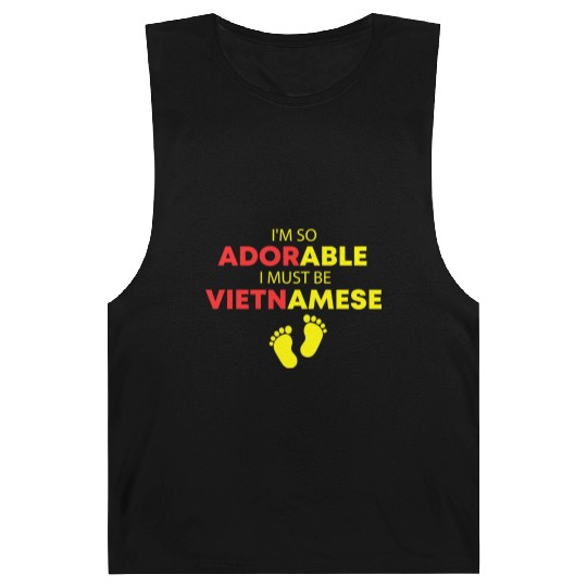 I'm so adorable I must be Vietnamese Funny Vietnam Barnard Tanks
