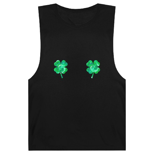 Shamrock Boobs Tie Dye Irish Boobies St Patricks Barnard Tanks