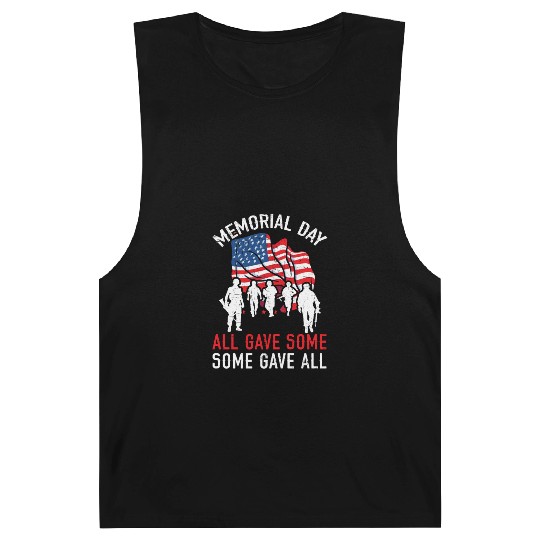 All Gave Some Some Gave All USA Flag Memorial Day Barnard Tanks