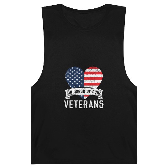 Patriotic Veteran USA Flag American Memorial Day Barnard Tanks