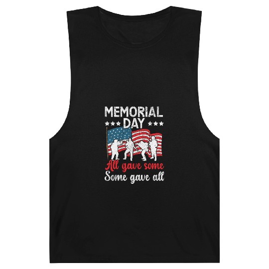 All Gave Some Some Gave All USA Flag Memorial Day Barnard Tanks