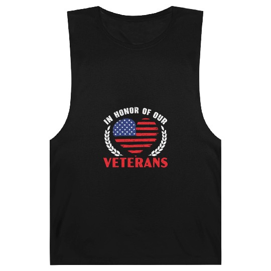 Patriotic Veteran USA Flag American Memorial Day Barnard Tanks