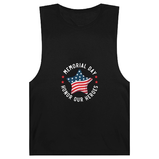 Patriotic Veteran USA Flag American Memorial Day Barnard Tanks