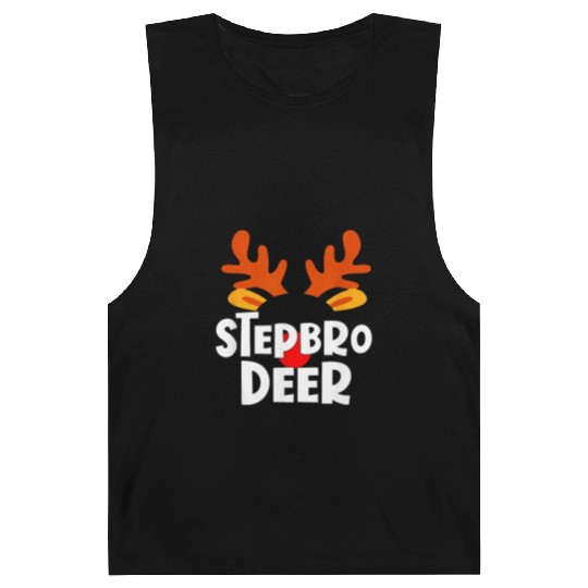 Step Brother Deer Matching Family Tribe Christmas Barnard Tanks