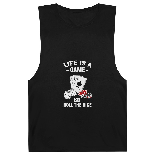 Lucky Casino Gambler Dice And Poker Cards Barnard Tanks