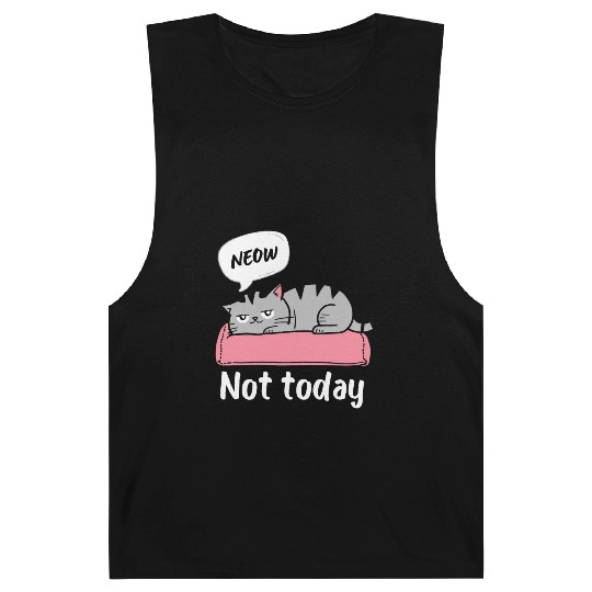 Funny Lazy Bored Cat | For Cat Mom Cat lovers Barnard Tanks