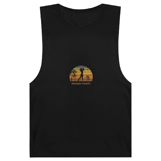 Retro Orange County Women's Golf Golfing Fan Barnard Tanks
