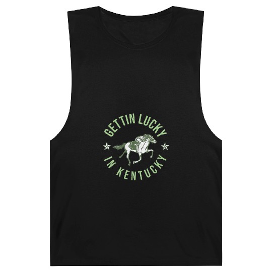 Funny Derby Vintage Getting Lucky In Kentucky Hor Barnard Tanks