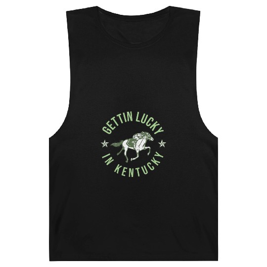 Funny Derby Vintage Getting Lucky In Kentucky Hor Barnard Tanks