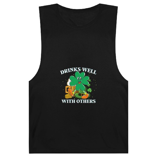 Drinks Well With Others St. Patrick's DayT-Barnard Tanks