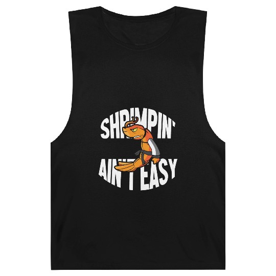 Funny Jiu Jitsu Shrimp Pun Shrimpin Aint Easy Barnard Tanks