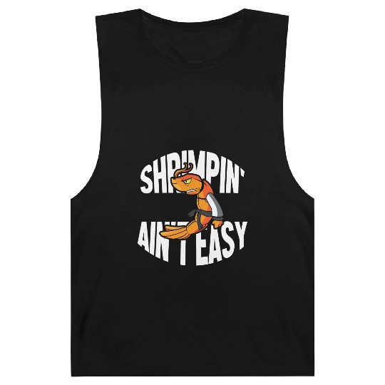 Funny Jiu Jitsu Shrimp Pun Shrimpin Aint Easy Barnard Tanks