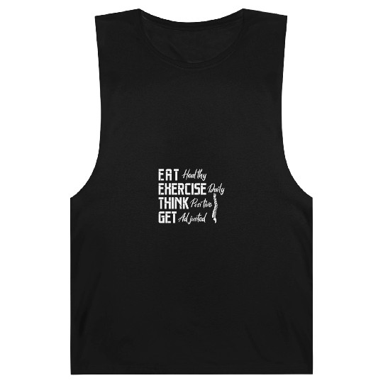 Eat Healthy Exercise Daily Think Positive Adjusted Barnard Tanks