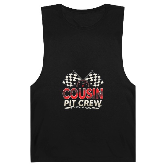 Funny Cousin Pit Crew Race Car Lover Racing Famil Barnard Tanks