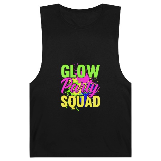 Glow Party Squad Neon Lights Party Lover Barnard Tanks