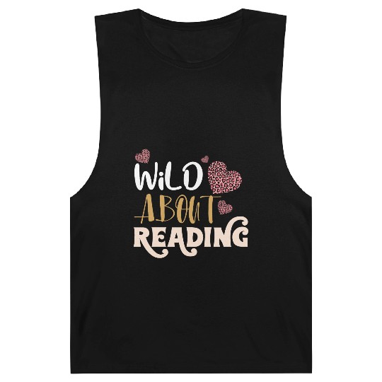 Wild About Reading Leopard Print Book Lover Barnard Tanks