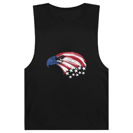 Bald Eagle Us Flag Colors Barnard Tanks