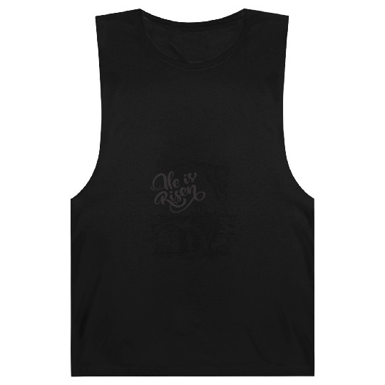 He Is Risen- Black Drawing Angel HD Barnard Tanks
