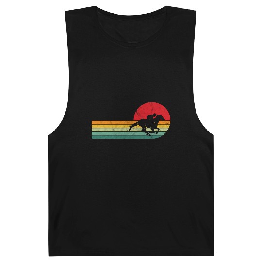Horse Racing Retro Vintage Design Barnard Tanks