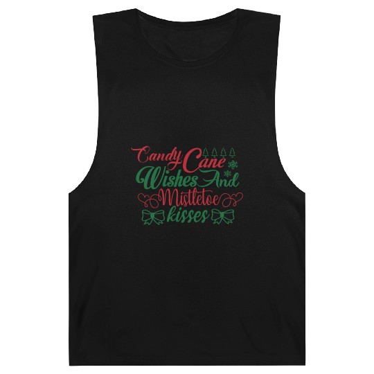 Candy Cane Wishes And Mistletoe Kisses Barnard Tanks