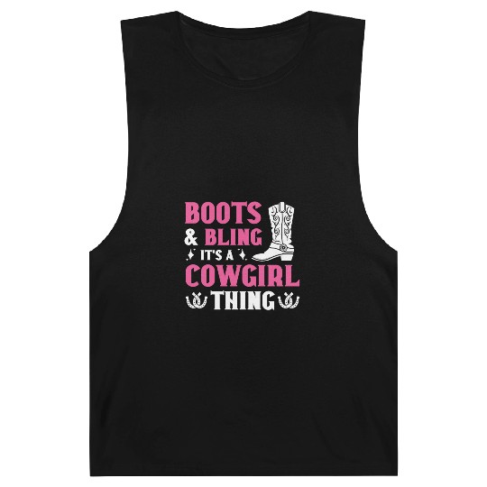 Boots And Bling It's A Cowgirl Thing Barnard Tanks