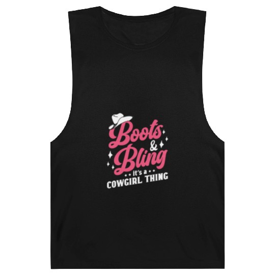 Boots And Bling It's A Cowgirl Thing Barnard Tanks