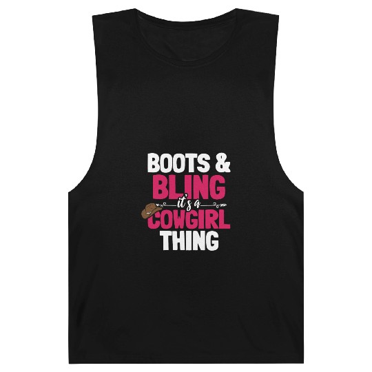 Boots And Bling It's A Cowgirl Thing Barnard Tanks