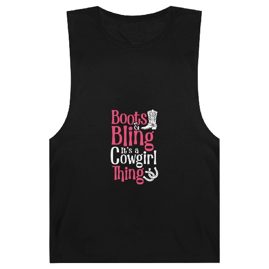Boots And Bling It's A Cowgirl Thing Barnard Tanks