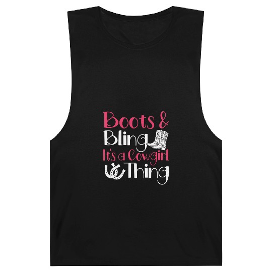 Boots And Bling It's A Cowgirl Thing Barnard Tanks