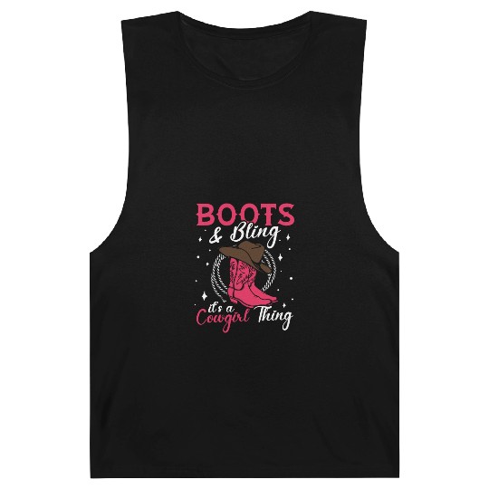 Boots And Bling It's A Cowgirl Thing Barnard Tanks