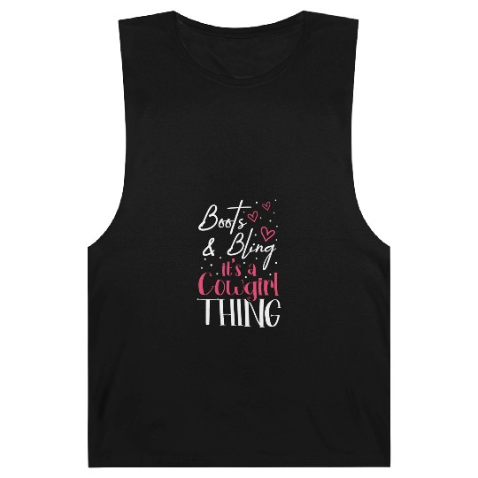 Boots And Bling It's A Cowgirl Thing Barnard Tanks